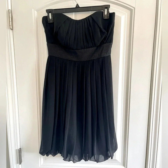 White House Black Market Strapless Black Dress - Picture 1 of 7